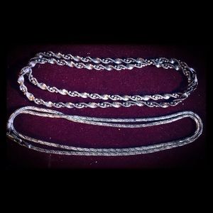 Two .925 Sterling Silver Necklaces NWOT